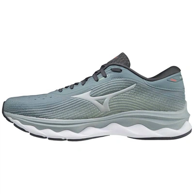 Mizuno Men's Wave Inspire 18 Running Shoes - D/medium Width In Smoke Blue/white