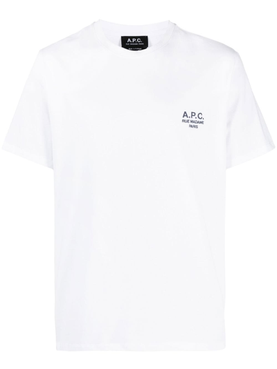 Apc Raymond Organic Cotton T-shirt In White