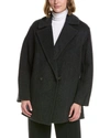 VINCE FINE WOOL-BLEND CAR COAT