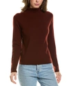 Vince Slim Wool-cashmere Turtleneck Sweater In Brown