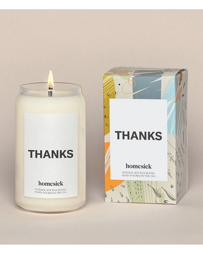 Homesick Thanks Scented Candle In White