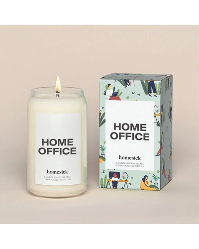 Homesick Home Office Scented Candle In White