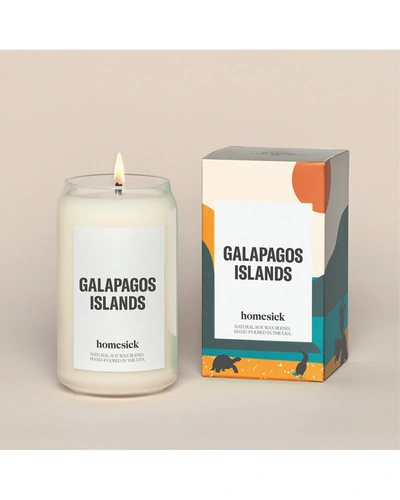 Homesick Galapagos Islands Scented Candle In White