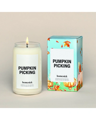Homesick Pumpkin Picking Candle In White