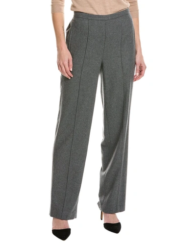 Vince Mid-rise Wool-blend Wide Leg Pant In Grey