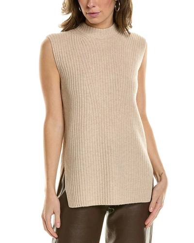 VINCE RIBBED SLEEVELESS WOOL & CASHMERE-BLEND TUNIC