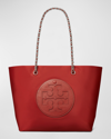 Tory Burch Ella Leather Chain Tote Bag In Bricklane
