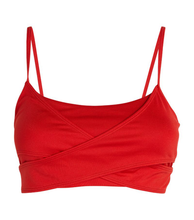 Alo Yoga Airbrush Enso Sports Bra In Classic Red