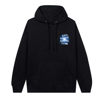 Pre-owned Anti Social Social Club Pain Glow In The Dark Hoodie 'black'