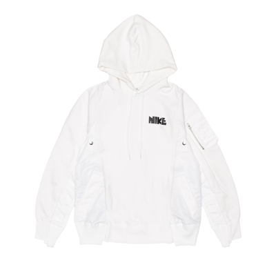 Pre-owned Nike X Sacai Hoodie 'white'