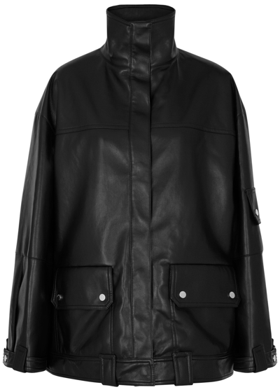 Nanushka Silva Regenerated Leather Jacket In Black