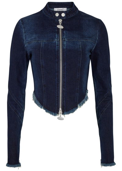 Cannari Concept Ausgefranste Jeansjacke In Blue