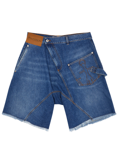 JW ANDERSON TWISTED DENIM SHORTS