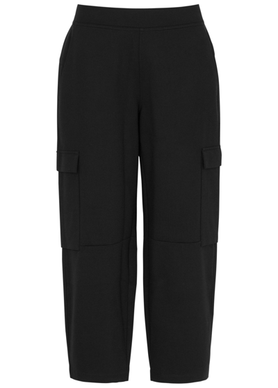 Eileen Fisher Stretch-jersey Cargo Trousers In Black