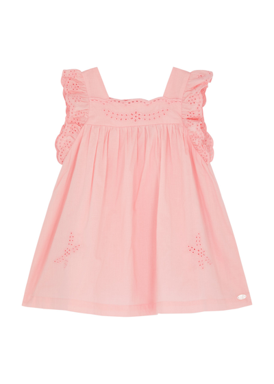 Tartine Et Chocolat Kids Eyelet-embroidered Cotton Dress (6-12 Months) In Pink