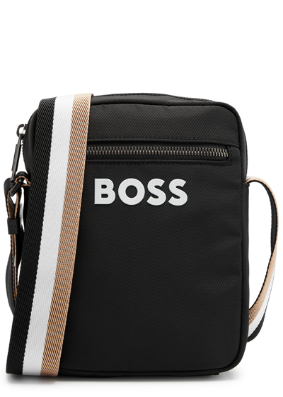 Hugo Boss Catch Nylon Cross-body Bag In Black