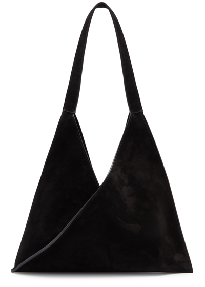 Khaite Sara Small Suede Tote In Black