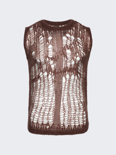 Rick Owens Spider Tank Top In Henna