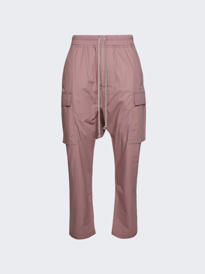 Rick Owens Pink Long Cargo Pants In Dusty Pink