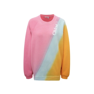 Chloé Multicolor Tie-dye Sweatshirt In Pink