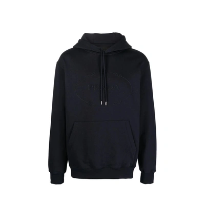 Prada Hooded Sweatshirt In Black