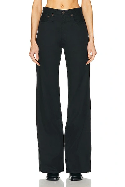 R13 Jane Cotton-blend Corduroy Straight-leg Pants In Black Bedford Cord