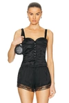 Bode Black Seligman Tank Top In Black