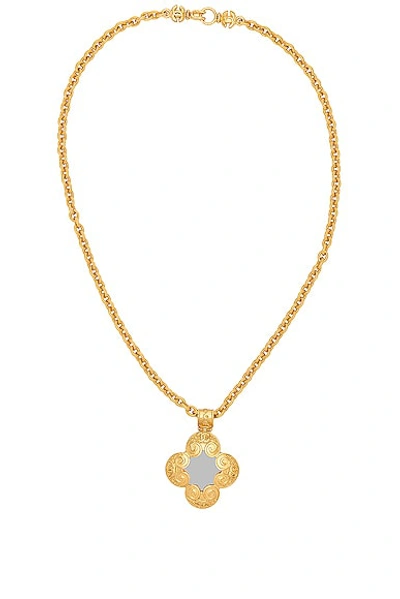 Pre-owned Chanel Mirror Necklace In Gold