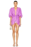 Adriana Degreas Solid Voluminous Sleeves Shirt In Light Purple