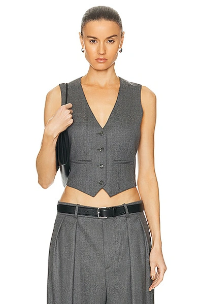 Wardrobe.nyc Tailored Vest In Charcoal