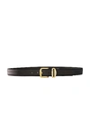 Aureum Black & Gold French Rope Belt In Black