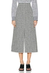 Burberry Woman Maxi Skirt Off White Size 8 Polyester In Black & White
