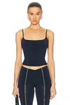 Siedres Windi Open-back Stretch-jersey Camisole In Navy