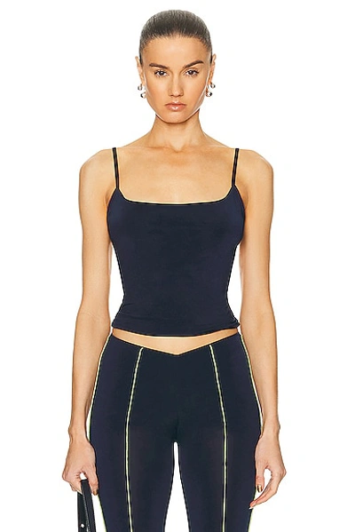 Siedres Windi Open-back Stretch-jersey Camisole In Navy