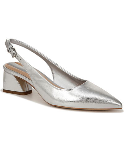 FRANCO SARTO WOMEN'S RACER POINTED TOE BLOCK HEEL SLINGBACK PUMPS