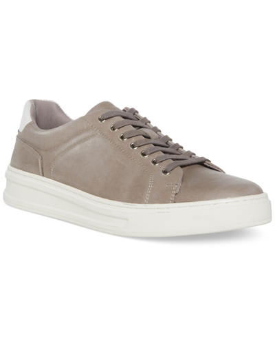 Steve Madden Men's Myler Waxed Leather Low-top Sneaker In Taupe