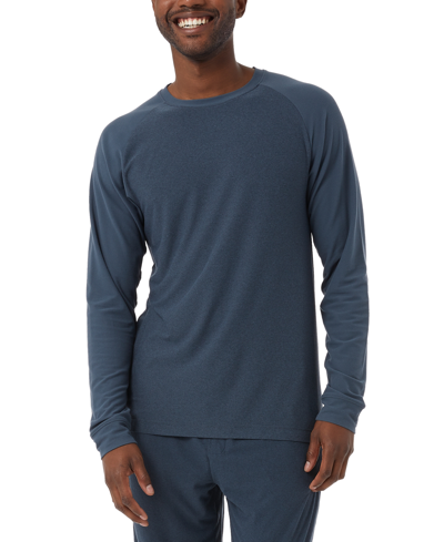 32 Degrees Men's Heat Colorblocked Raglan-sleeve Sleep T-shirt In Hthunder,t