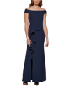 VINCE CAMUTO WOMEN'S OFF-THE-SHOULDER DRAPED COLUMN GOWN