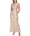 VINCE CAMUTO WOMEN'S SEQUIN EMBELLISHED BOAT NECK SLEEVELESS GOWN