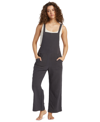 Billabong Pacific Time Cotton Gauze Jumpsuit In Black Sands