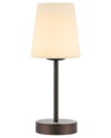 Jonathan Y Carson 12in Bohemian Farmhouse Iron Rechargeable Integrated Led Table Lamp In Bronze