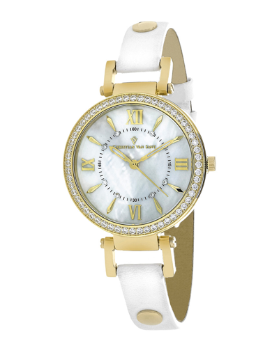 Christian Van Sant Women's Petite Watch In White