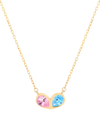 Gabi Rielle 14k Over Silver Lovestruck Collection Cz Double Love Heart Necklace