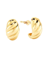 Gabi Rielle 14k Over Silver Lovestruck Collection Dome J Huggie Earrings