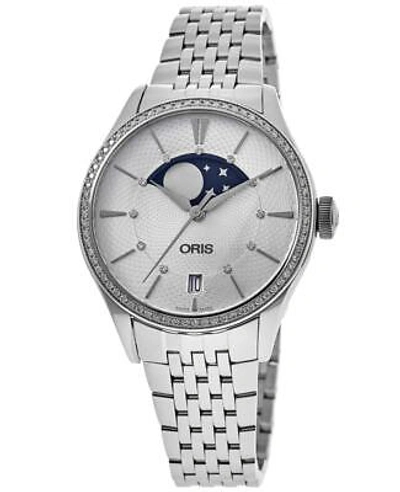Pre-owned Oris Artelier Grande Lune Date Women's Watch 01 763 7723 4951-07 8 18 79