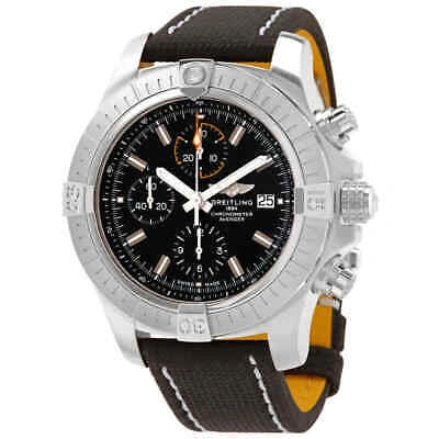 Pre-owned Breitling Avenger Chronograph Automatic Black Dial Men's Watch A13317101b1x2