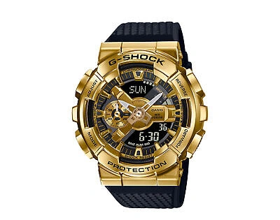 Pre-owned G-shock Casio  Gm110g Analog-digital Metal-resin Gold/black Watch Gm110g-1a9