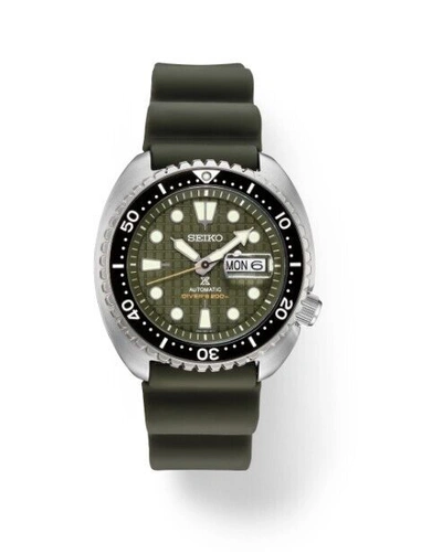 Pre-owned Seiko Prospex Sapphire Crystal Green Dial Stainless Steel Men's Watch Srpe05