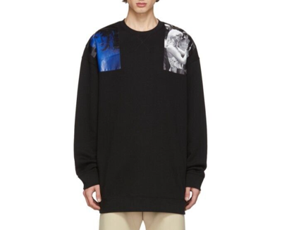 Pre-owned Raf Simons Black Oversized Patches Sweatshirt Size M