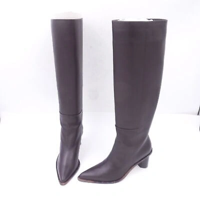 Pre-owned Tamara Mellon 37.5(7 Us)  Wild One Knee High Boots Nappa Leather 65mm(2.56") Heel In Brown